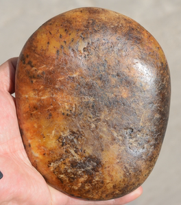 【德玉轩】和田玉秋梨皮原石籽料摆件新疆和田玉籽玉摆件重880克