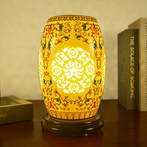 新中式陶瓷台灯客厅书房卧室床头台灯古典复古中国风青花装饰台灯