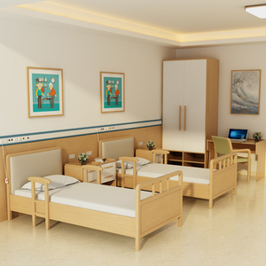 简约现代养老院实木床适老化自理床康养机构老年中心公寓家具定制