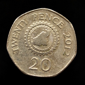 格恩西 根西岛硬币 20便士 年份随机 多边形 铜镍21.4mm 欧洲