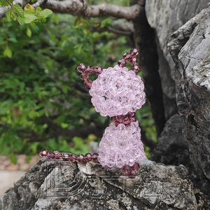 丁丁粒纯手工串珠小猫成品编织水晶珠子猫猫造型书桌摆件可爱猫咪