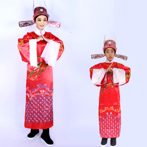 儿童古装状元服榜眼探花科举服装七品芝麻县官服女驸马话剧演出服