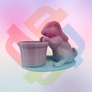 智趣东方创意增材制造3d打印作品pla卡通兔子笔筒送礼桌面摆件