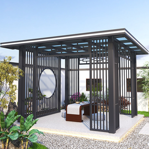 户外铝合金凉亭庭院天台新中式凉亭别墅凉亭室外休闲遮阳亭子