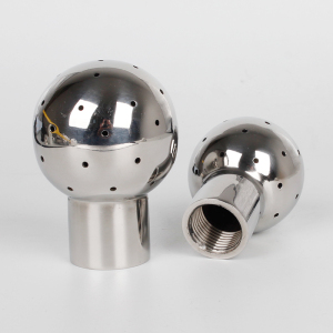 304不锈钢清洗球卫生级螺旋固定球形喷头高压喷嘴冲洗球喷淋头4分