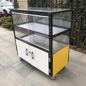 摆摊小推车夜市卤味卤菜展示柜冰糖葫芦双层展柜多功能小吃车包邮