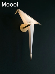 荷兰moooi perch创意千纸鹤壁灯客厅过道壁灯温馨卧室小鸟床头灯