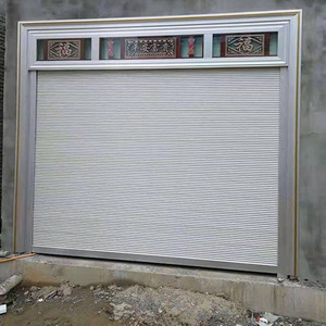 新型卷帘门电动车库门铝合金卷闸门全自动家用带小门电机全套定做