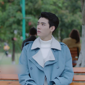 从结婚开始恋爱凌睿龚俊同款衣服拼接风衣外套男新款时尚明星订制