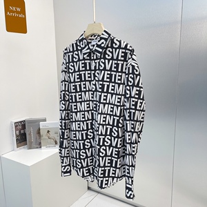 重磅唐九洲私服同款vetements维特萌vtm满印衬衣衬衫os风格