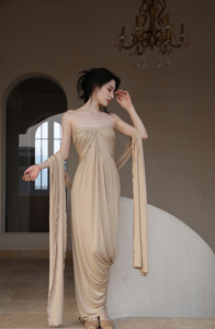 [阿尔忒弥斯之梦]希腊女神连衣裙复古抹胸埃及度假沙漠沙丘废土风