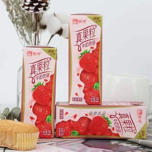 蒙牛真果粒250ml12盒草莓椰果蓝莓芦荟黄桃牛奶饮品 白桃树莓10盒