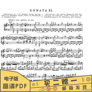 莫扎特奏鸣曲 k309 第一乐章 钢琴谱 原版引进带指法