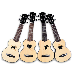 kaka卡卡17寸儿童尤克里里雕刻启蒙初学幼儿园入门桃花芯练习琴