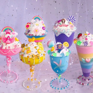 儿童创意手工粘土仿真食玩奶油胶diy冰淇淋杯女孩宝宝玩具材料包