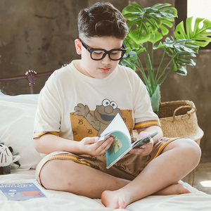 儿童睡衣男孩胖纯棉