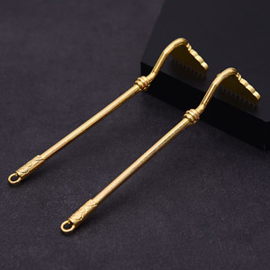 九齿钉耙兵器合金模型儿童玩具西游记猪八戒耙子小号摆件钥匙挂件