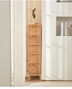 实木超窄25厘米夹缝收纳柜斗柜卧室迷你小柜子实木客厅储物柜北欧
