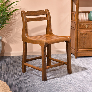 鸡翅木小背靠椅小户型家用实木凉椅仿古中式红木休闲喝茶椅子简约