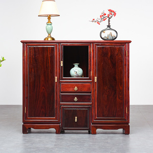 红木鞋柜赞比亚血檀储物柜中式实木柜子非洲小叶紫檀玄关柜收纳柜