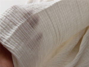 全棉米白色 复古提暗格双层肌理布料 特价尾单diy布料面料 衬衣
