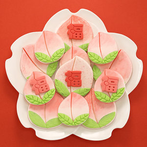 生日寿桃馒头模具祝寿花饽饽蒸花样馒头寿桃包子模具家用面食工具