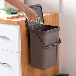 壁挂式垃圾桶家用厨房干湿分类收纳桶大号卫生间塑料有盖垃圾筒