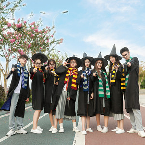 哈利波特服装巫师魔法袍学院校服cosplay儿童成人披风万圣节衣服