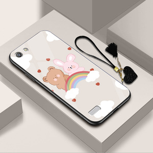 oppoa33手机壳opoa33钢化玻璃镜面卡通0p33a硅胶全包防摔轻薄opopa33m