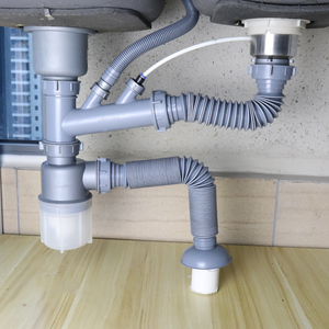 潜水艇厨房洗菜盆双水槽水池双槽双盆洗菜池防臭净水器排水下水管