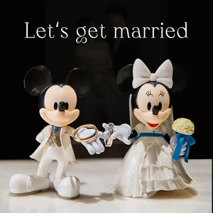 米奇米妮公仔结婚摆件情侣订婚婚礼装饰品米老鼠新婚礼物小手办
