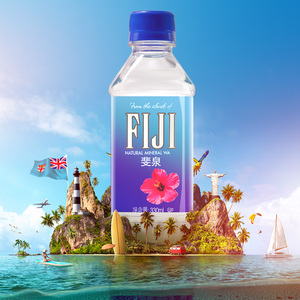 斐济矿泉水500ml*4瓶/整箱斐济水高端进口弱碱性水ffiji矿泉水
