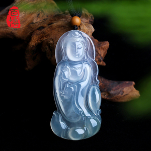 观音翡翠吊坠男
