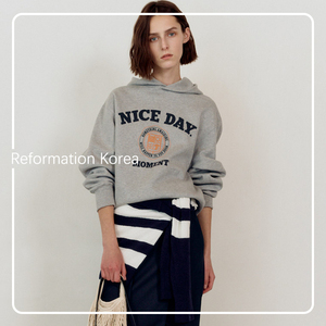 en or 22春夏 enor韩国设计师品牌 印花字母款休闲连帽卫衣上衣