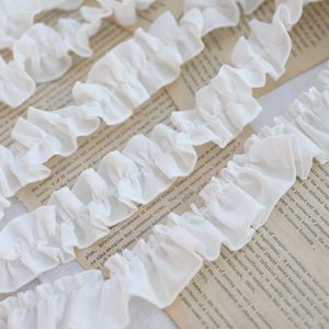 新增宽1.8厘米款 白色棉布系列皱褶蕾丝花边 花边辅料 全棉