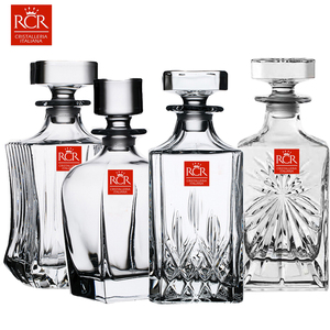 意大利进口RCR水晶玻璃醒酒器带盖xo威士忌洋酒瓶分酒壶酒樽套装