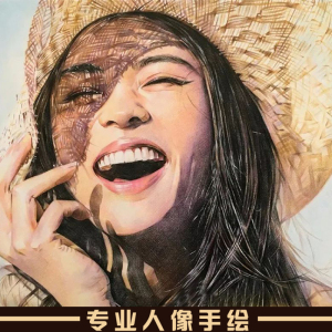 素描画像彩铅画纯手绘定制真人照片转人物画头像女友肖像生日礼物