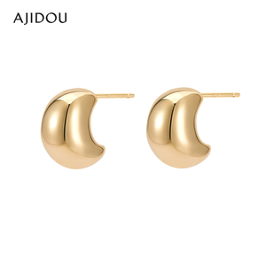 AJIDOU阿吉豆时尚欧美风潮酷耳环小众设计感 独特气质耳饰女