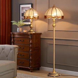 轻奢大气客厅落地灯欧式复古全铜落地式立灯中式奢华卧室床头台灯