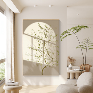 入户玄关装饰画客厅背景墙光影落地画现代简约壁画走廊过道挂画