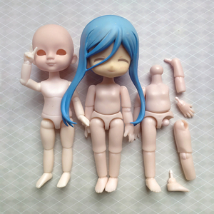 类似ob11素体11cm娃娃14关节白肌素体 软陶q版动漫gsc手办diy配件