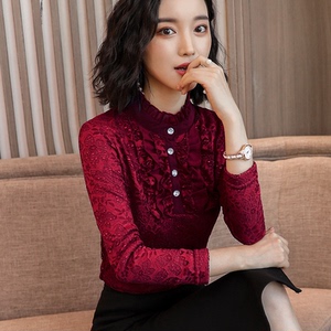 女装秋衣新款蕾丝