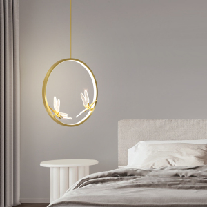 北欧卧室床头小吊灯