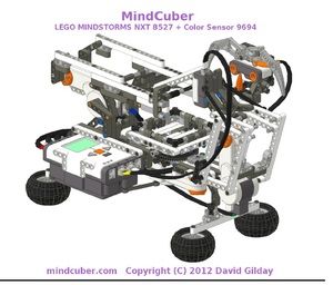 lego 乐高nxt 解魔方机器人 mindcuber 8527 9694 搭建图纸 程序