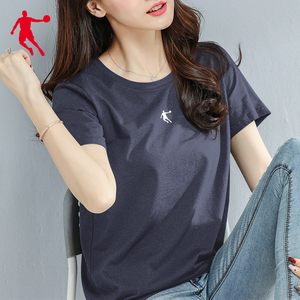 乔丹短袖t恤女夏季官方旗舰国潮女装冰丝速干上衣宽松透气运动服