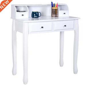 Costway Writing Desk Mission White Home Office Computer