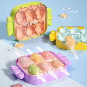 雪糕模具食品级硅胶家用做冰棒冰棍冰糕冰淇淋磨具儿童奶酪棒自制