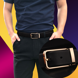 西装商务真皮皮带男士头层纯牛皮针扣腰带潮ins青年百搭正品裤带