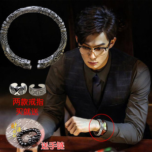 沙海张日山佛爷同款饰品手镯男老九门二响环会响复古手环张启山潮