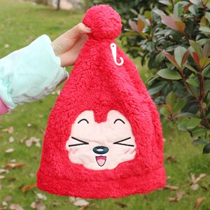 可爱卡通熊猫龙猫柔软毛绒睡帽 男女士老人防风遮眼睡眠加厚帽子